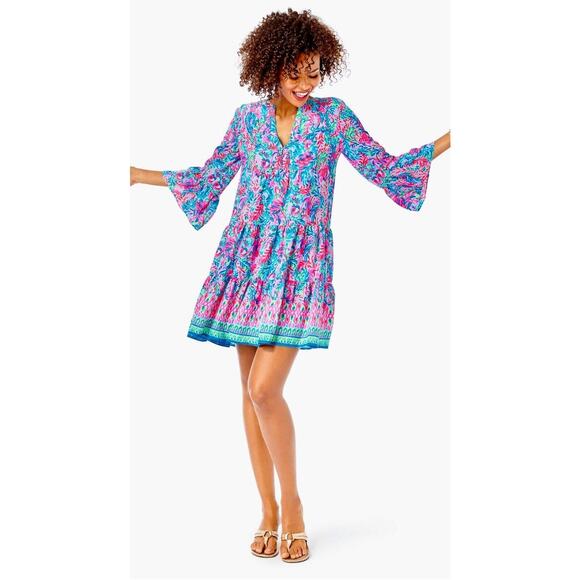 🌺Lilly Pulitzer Shannon Tiered Swing Mini Dress – Size 4 – NWOT🌺 - Picture 2 of 4